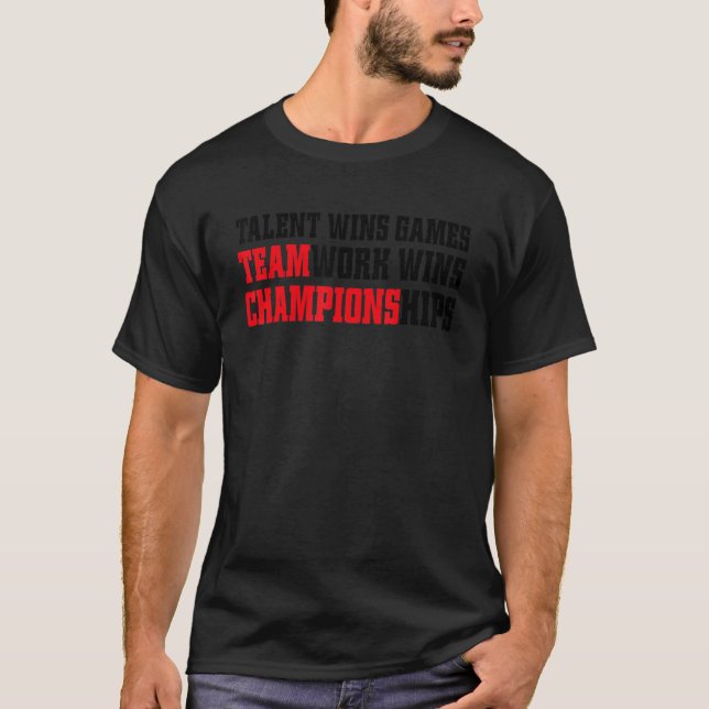 Camiseta El talento del día del juego gana campeones de equ (Anverso)