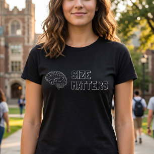 Camiseta El tamaño importa divertido consejo de citas