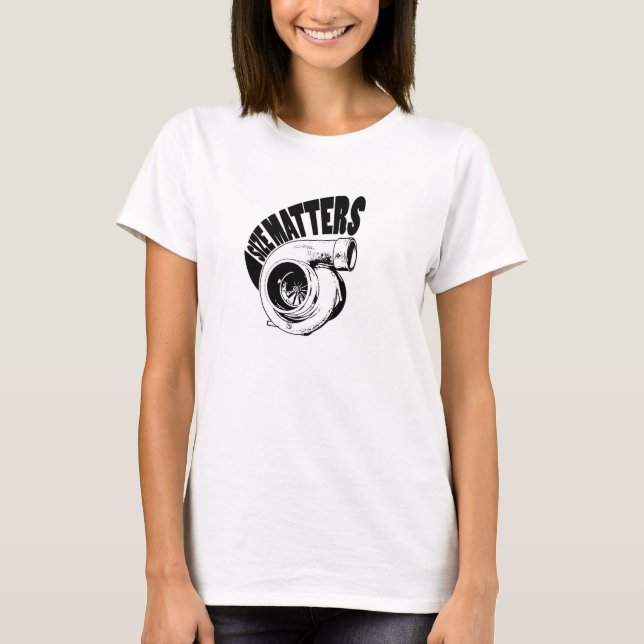 Camiseta El tamaño importa Turbo Shirt (Anverso)