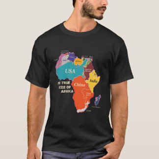 Camiseta El tamaño real de África
