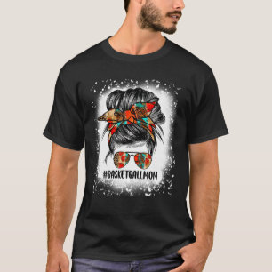 Camiseta El tambor de básquetbol Life Messy Bun Bandera Ame