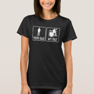 Camiseta El tambor de rock de los hombres papá mi Rockband 