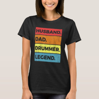 Camiseta El Tambor De Tambor Fijó Al Esposo Papá Para El Ta