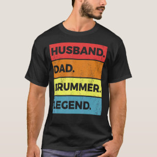 Camiseta El Tambor De Tambor Fijó Al Esposo Papá Para El Ta
