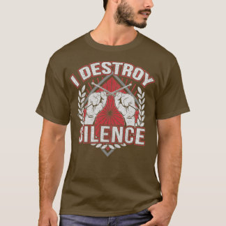 Camiseta El tambor destruye el silencio divertida 1
