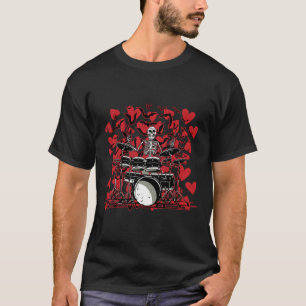 Camiseta El tambor Día de San Valentín Rock N Roll Drum Mus