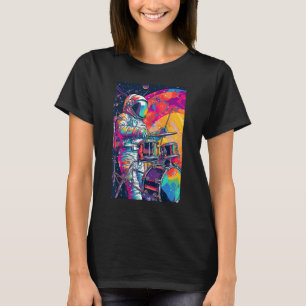 Camiseta El tambor toca el astronauta astronauta espacio de