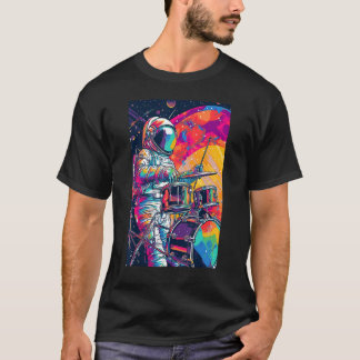 Camiseta El tambor toca el astronauta astronauta espacio de