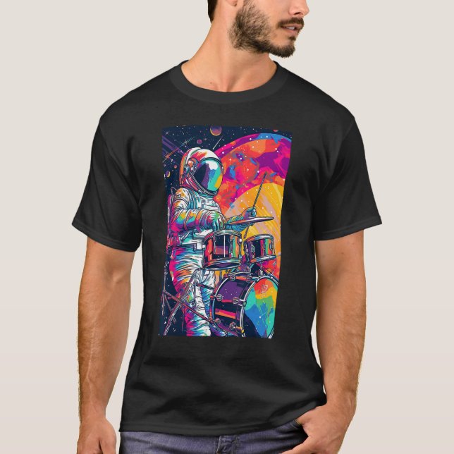 Camiseta El tambor toca el astronauta astronauta espacio de (Anverso)