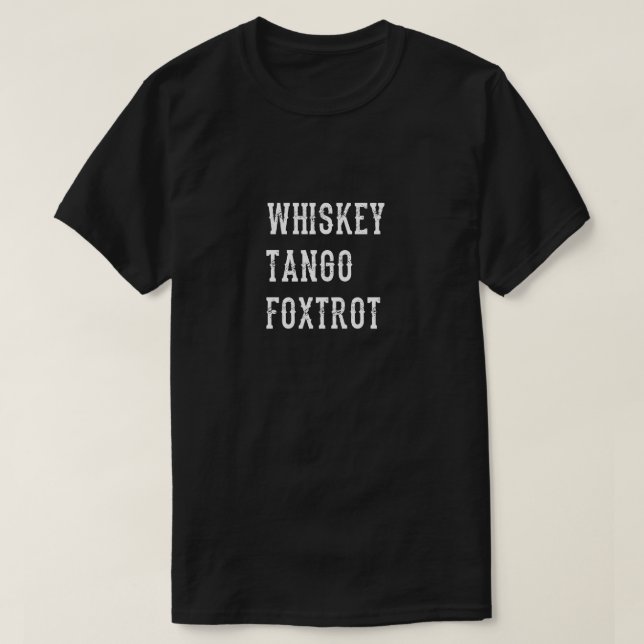 Camiseta El tango del whisky Foxtrot (Diseño del anverso)
