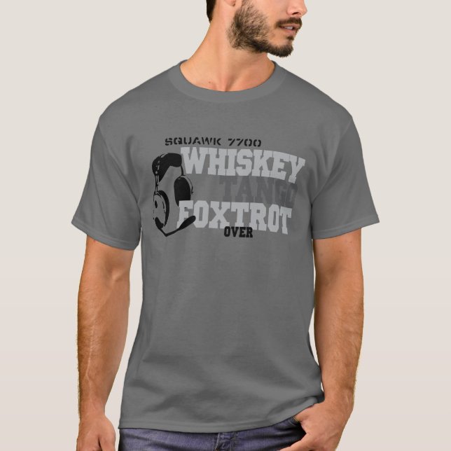 Camiseta El tango del whisky Foxtrot - humor de la aviación (Anverso)