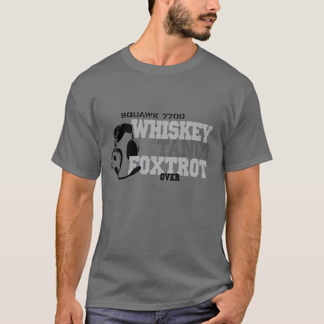 Camiseta El tango del whisky Foxtrot - humor de la aviación (Anverso)