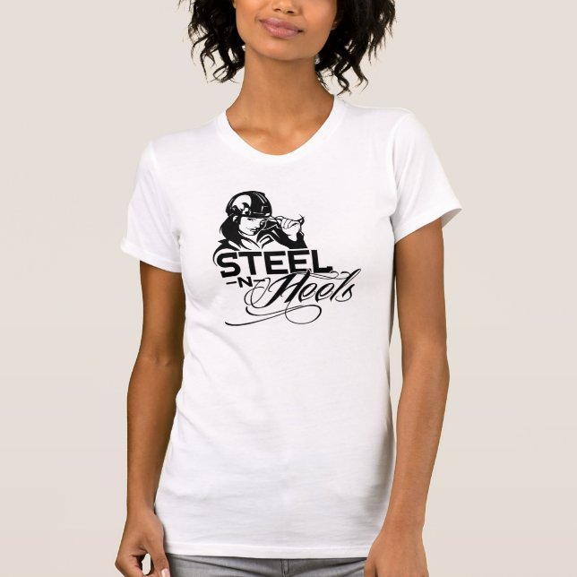 Camiseta El tanque de Racerback por los talones de acero de (Anverso)