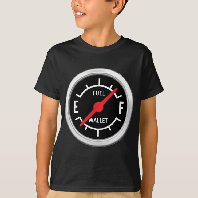 Camiseta El tanque lleno, cartera vacía (Anverso)