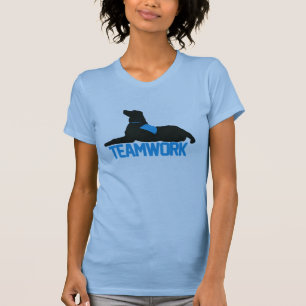 Camiseta El tanque para mujer azul del trabajo en equipo