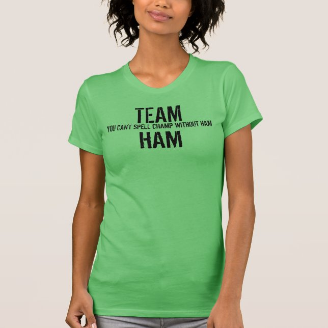 Camiseta El tanque para mujer del JAMÓN del equipo (Anverso)