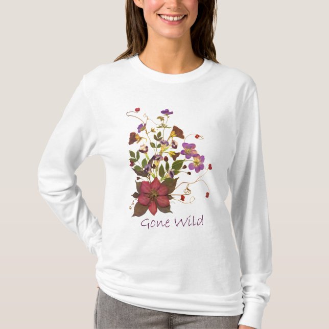 Camiseta El tanque presionado de la flor - Clematis (Anverso)