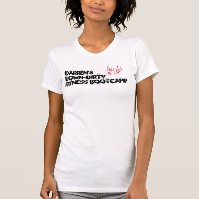 Camiseta El tanque triple del blanco de las señoras del (Anverso)