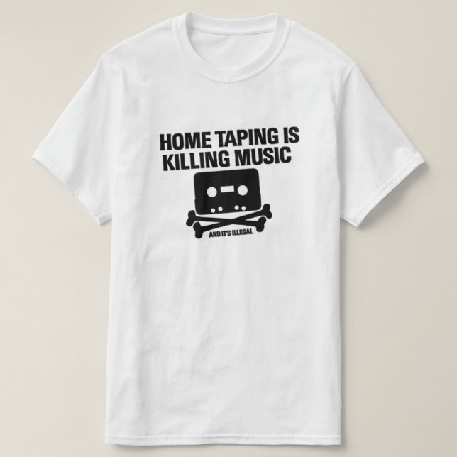 CAMISETA EL TAPING CASERO ESTÁ MATANDO A MÚSICA (Diseño del anverso)