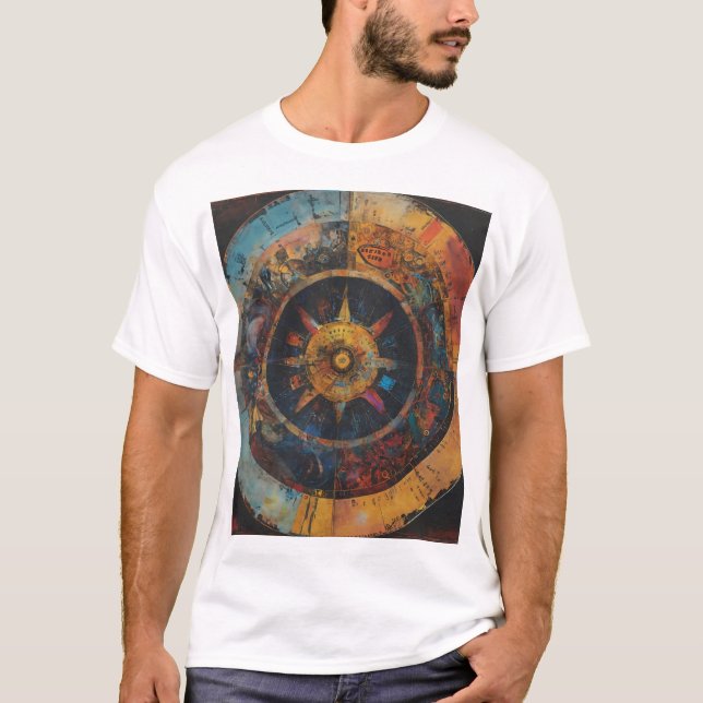 Camiseta El tapiz del tiempo: la historia del astrolabio (Anverso)