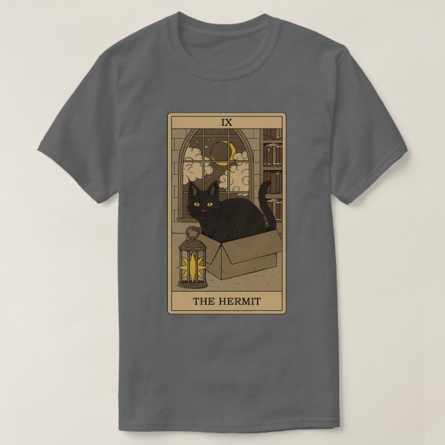 Camiseta El tarot de los gatos ermitaños (Diseño del anverso)