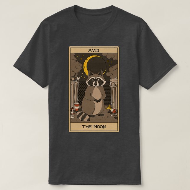 Camiseta El tarot de los mapaches lunares (Diseño del anverso)
