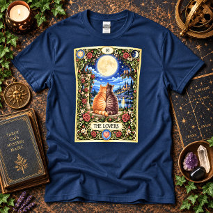 Camiseta El Tarot del Gato de Los Amantes - Armonía y Conex