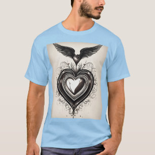 Camiseta El tatuaje de las aves y el diseño de arte más sen
