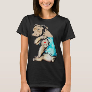 Camiseta El tatuaje del perro de Pitbull me encanta el rega