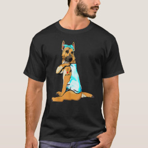 Camiseta El tatuaje del perro pastor alemán me encanta el d