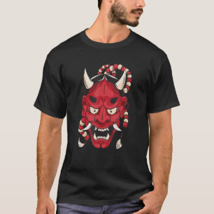 Camiseta El tatuaje japonés Hannya Oni Demon Mask