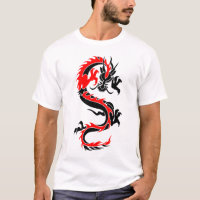 El tatuaje rojo tribal fresco del dragón diseña