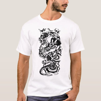 Camiseta El tatuaje tribal fresco del dragón diseña la