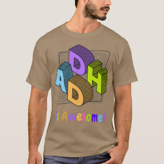Camiseta El TDAH es asombroso, color puro, arte 2
