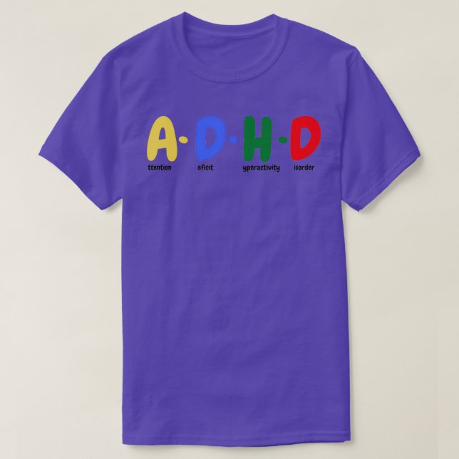 Camiseta El TDAH es una increíble conciencia del TDAH 4 (Diseño del anverso)