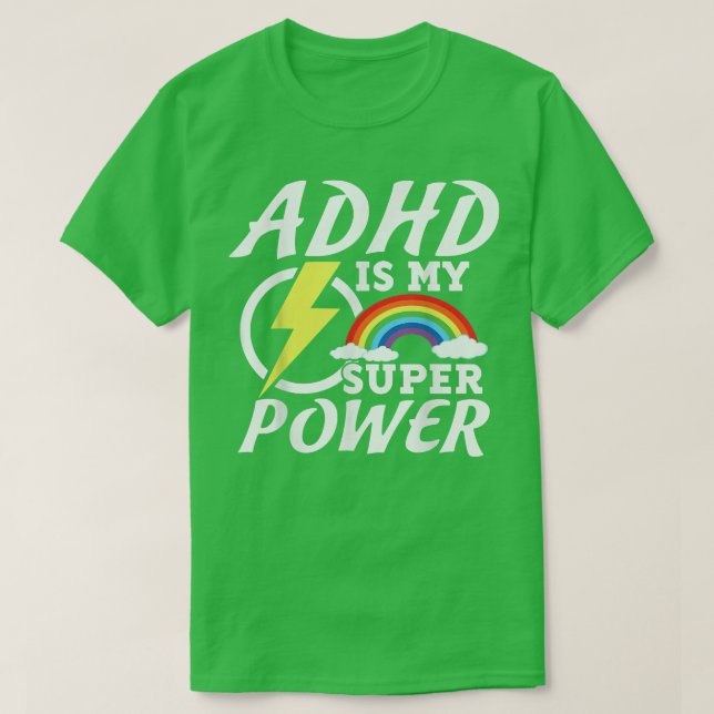 Camiseta El TDAH gracioso es mi poder para los adolescentes (Diseño del anverso)