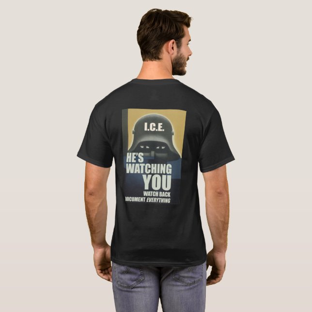 Camiseta Él te está vigilando 2026 - Impresión trasera (Reverso completo)