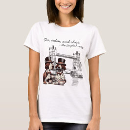 Camiseta El té, la calma y la clase, al estilo inglés