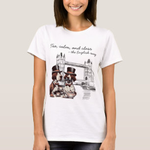 Camiseta El té, la calma y la clase, al estilo inglés