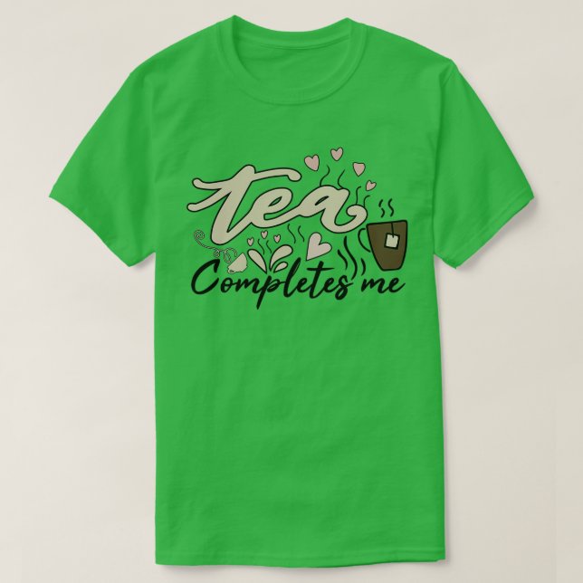 Camiseta El té me completa (Diseño del anverso)