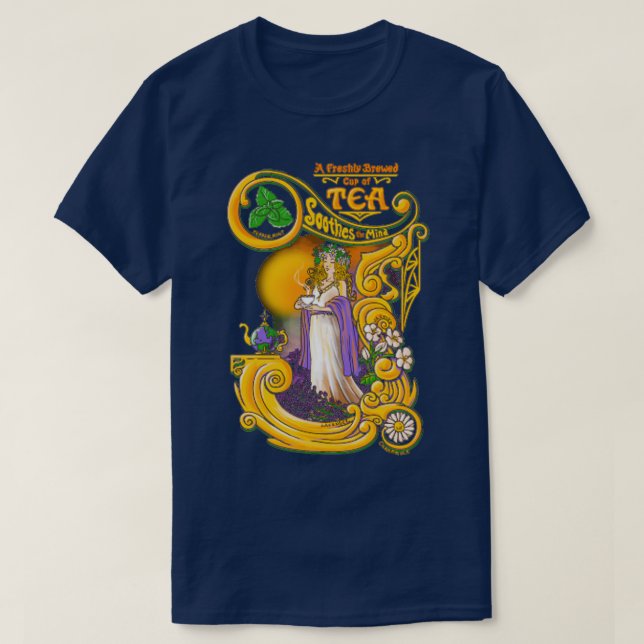 Camiseta El té tranquiliza la mente (Diseño del anverso)