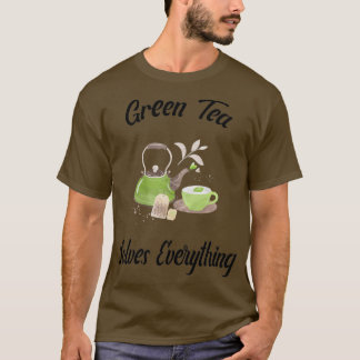 Camiseta El té verde soluciona todo el té de Teapot Tea cup