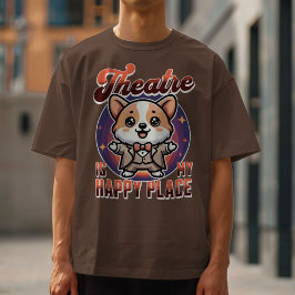 Camiseta El teatro Cute Corgi es mi lugar feliz