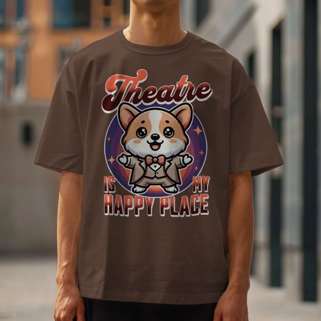 Camiseta El teatro Cute Corgi es mi lugar feliz (Casual Wear)