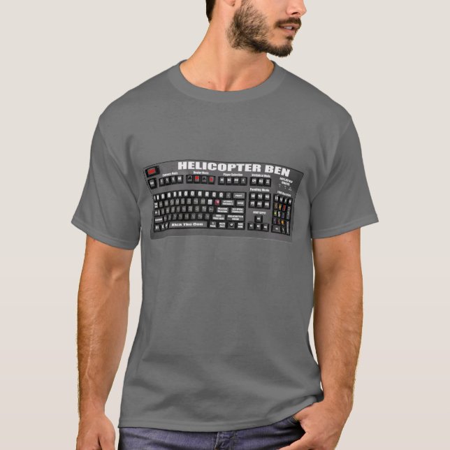 Camiseta El teclado de Ben del helicóptero (Anverso)