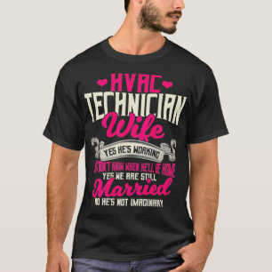 Camiseta El Técnico De HVAC Regala El Diseño De La Esposa E
