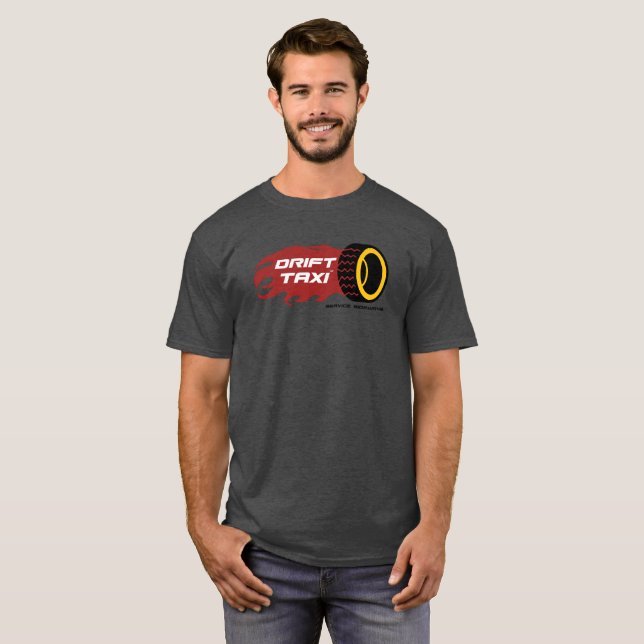 Camiseta El Tee Oscuro Del Taxi De La Conducta (Anverso completo)