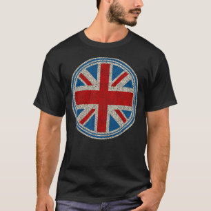 Camiseta El tejido de Union Jack de redondeo con problemas