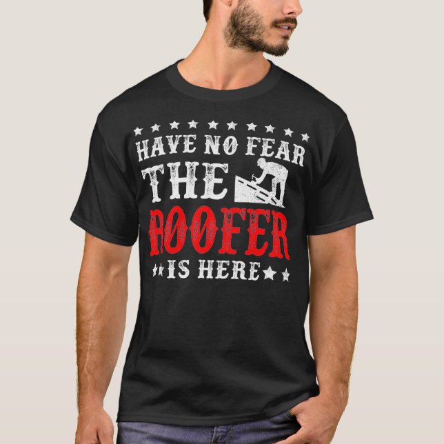 Camiseta El Tejido Está Aquí, Funny Roofing Premium (Anverso)