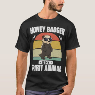 Camiseta El tejón mielero es mi animal espiritual divertido